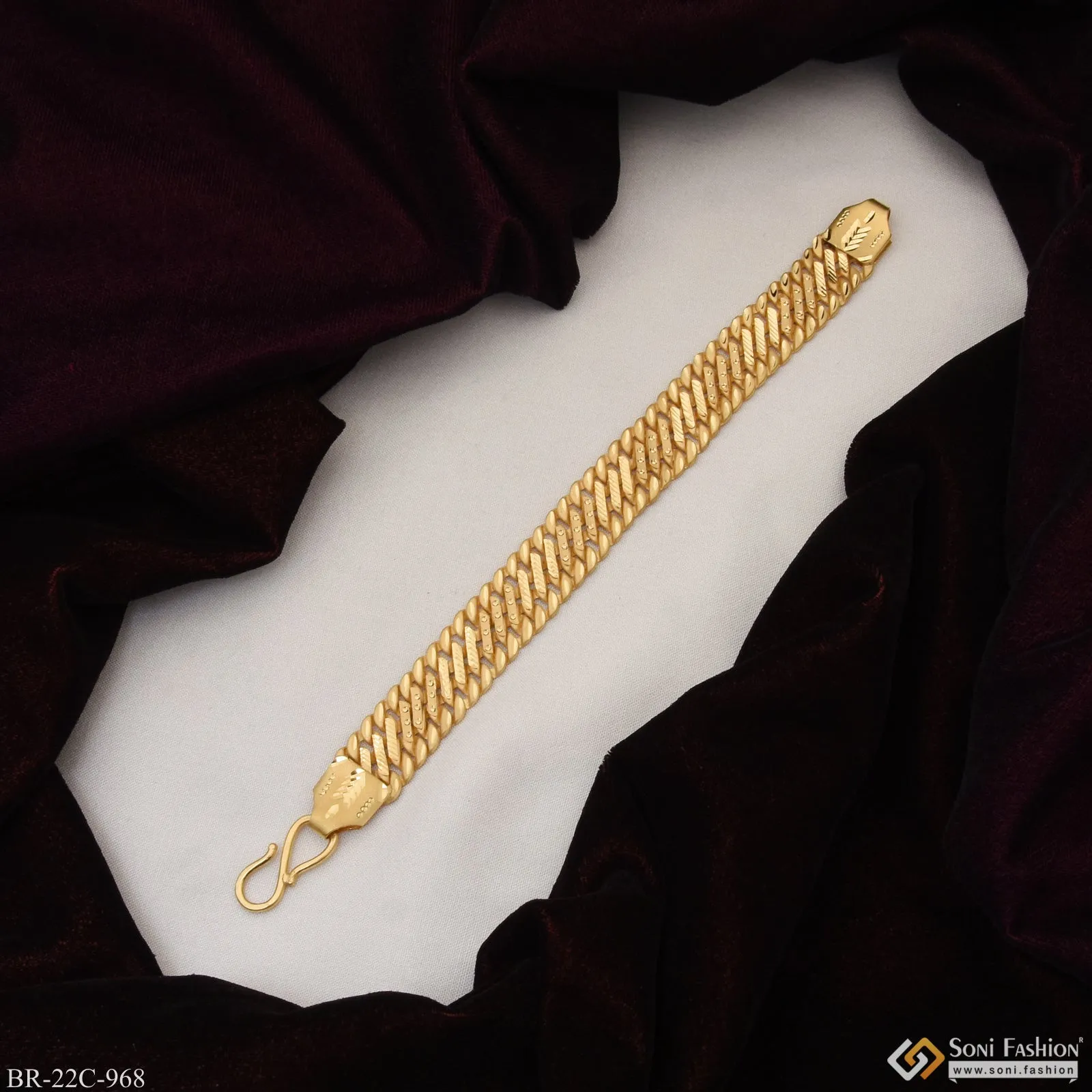 1 Gram Gold Plated Cool Design Pokal Bracelet for Men - Style C968