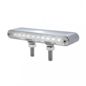 10 LED 6 1/2" Double Face Light Bar - Amber & Red LED/Clear Lens