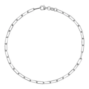 10" 4mm Paperclip Anklet
