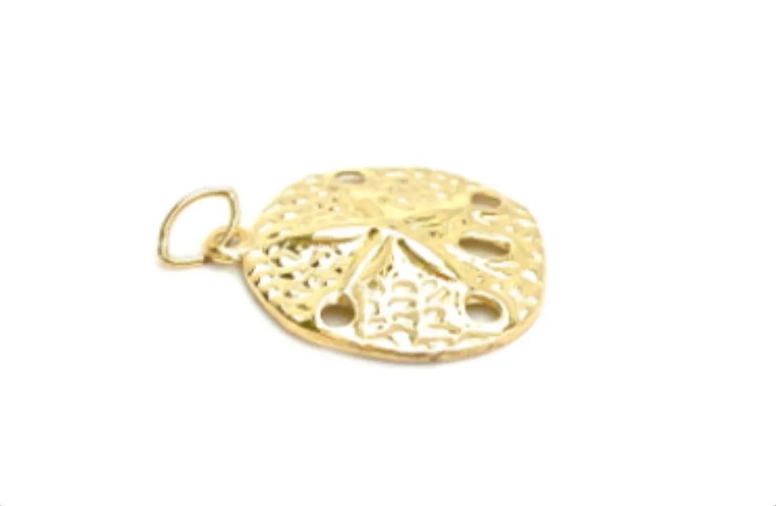 14KGF Circle Flower Pendant 743-C