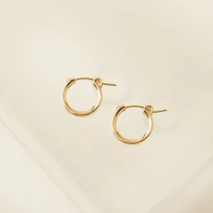 15mm Gold-Filled Wire Hoop Earrings
