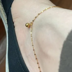 18K Gold-Filled Ball Pendant Anklet