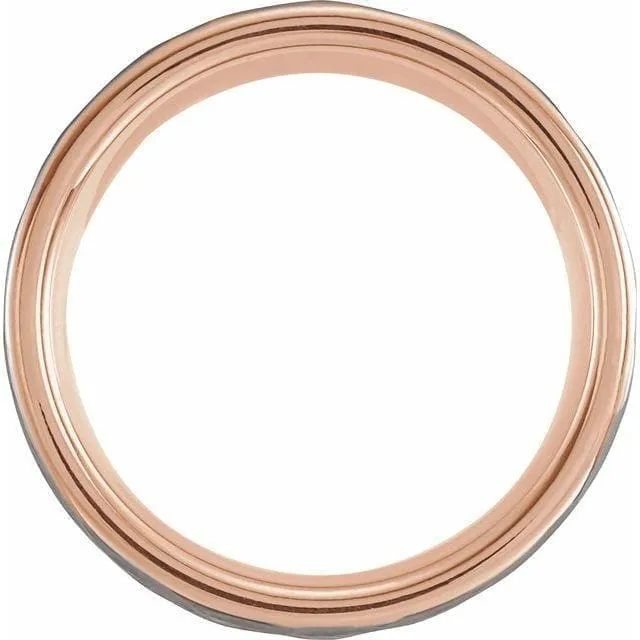 18K Rose Gold PVD Tungsten 8 mm Band Regard Jewelry Austin, Texas