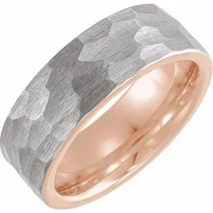 18K Rose Gold PVD Tungsten 8 mm Band Regard Jewelry Austin, Texas