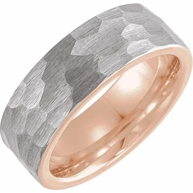 18K Rose Gold PVD Tungsten 8 mm Band Regard Jewelry Austin, Texas