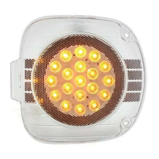 22 LED Freightliner Turn Signal Light - Amber LED/Clear Lens