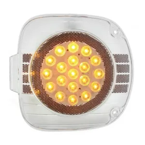 22 LED Freightliner Turn Signal Light - Amber LED/Clear Lens