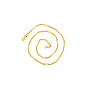 22K YG Fancy Anklet-1pc