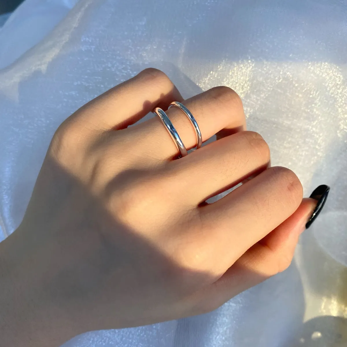 2mm Stackable Dome Wedding Band Ring