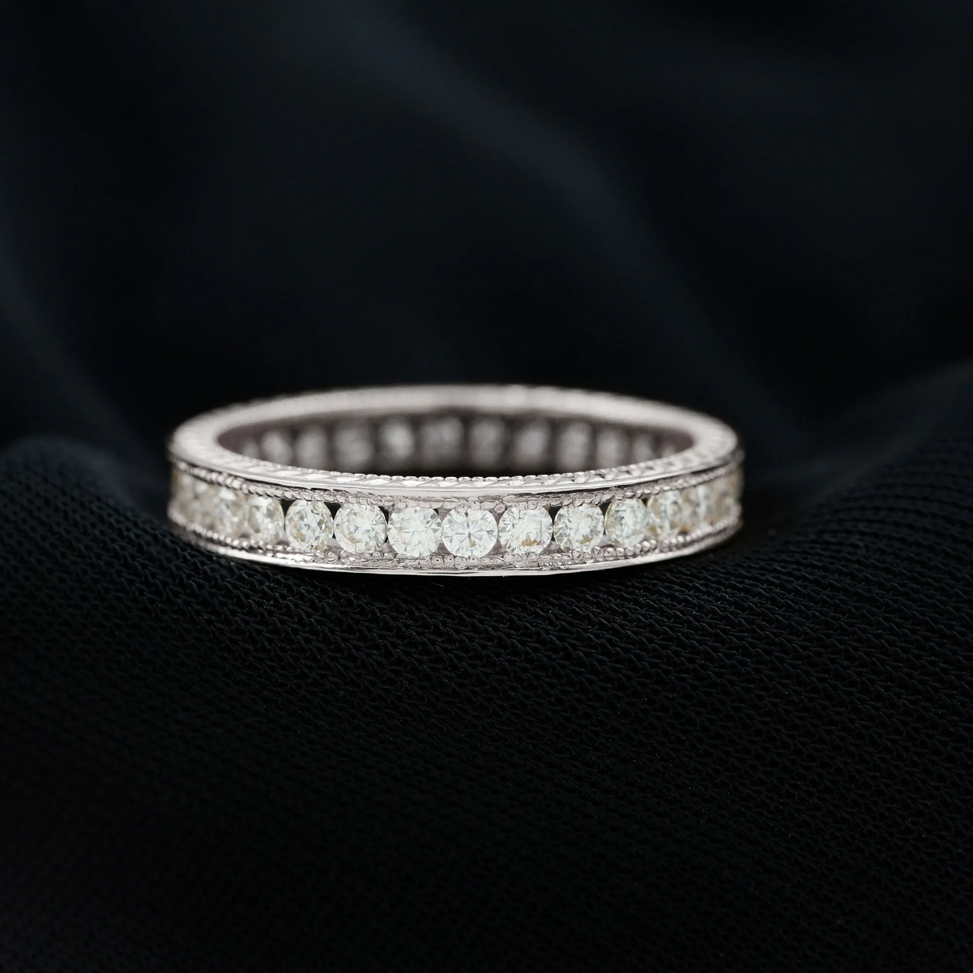 3/4 CT Moissanite Eternity Wedding Band