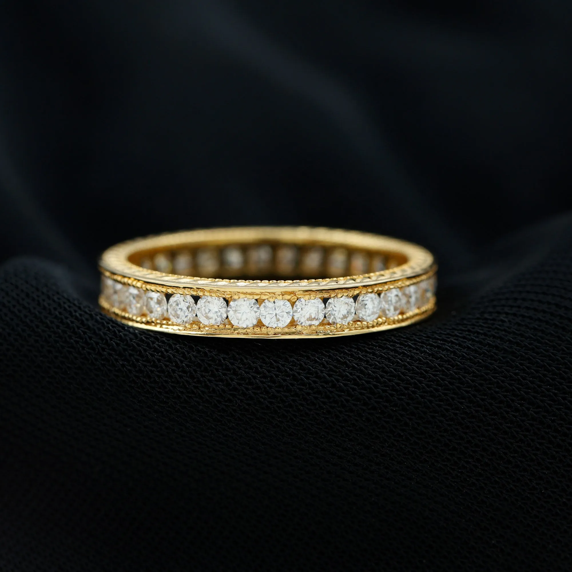 3/4 CT Moissanite Eternity Wedding Band