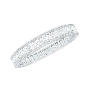 3/4 CT Moissanite Eternity Wedding Band