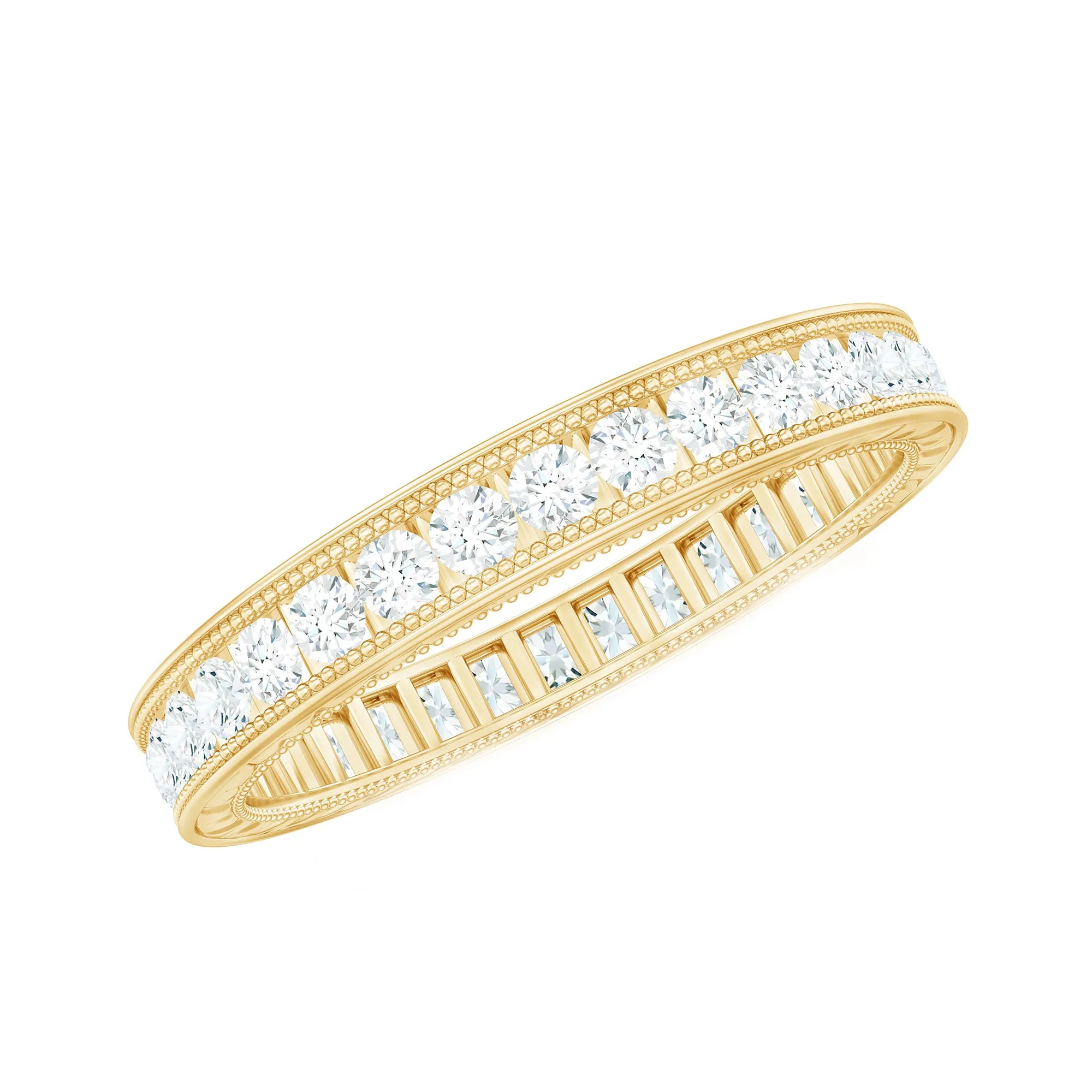 3/4 CT Moissanite Eternity Wedding Band