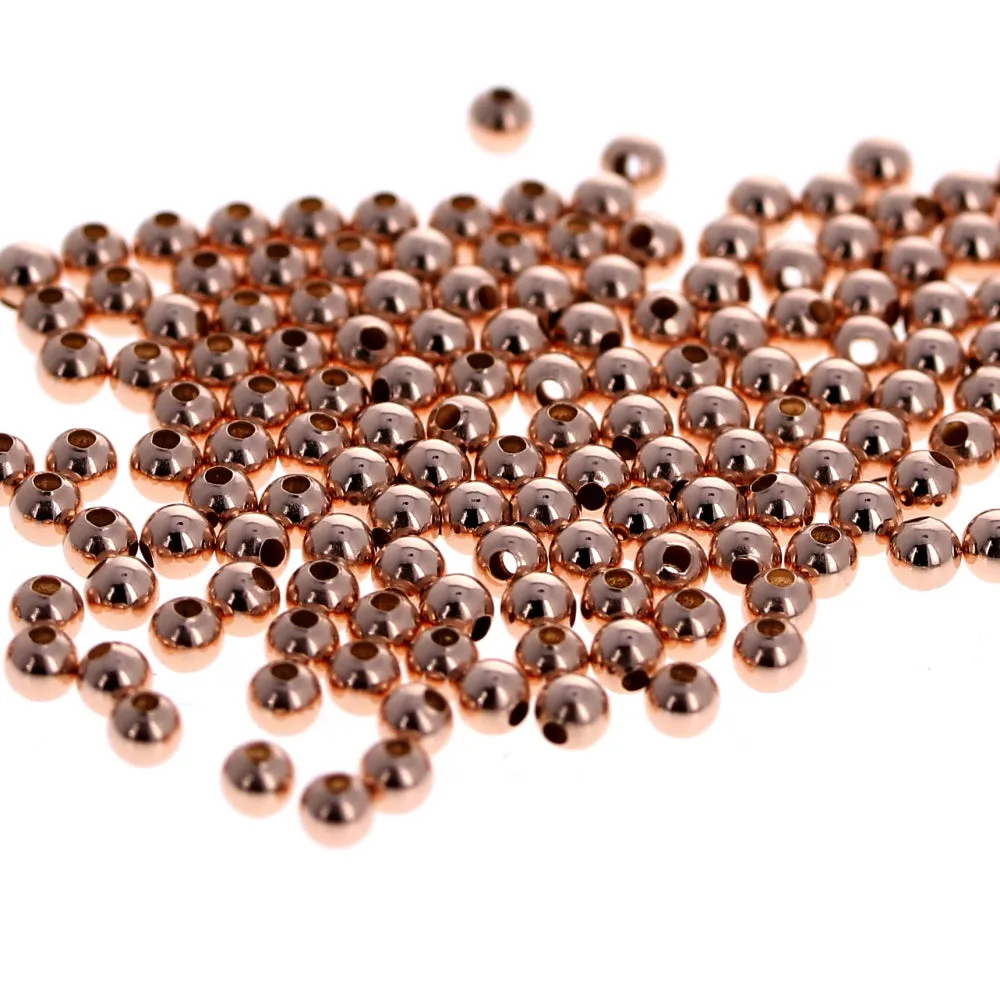 3mm Rose Gold Filled Bead 1.2 Hole