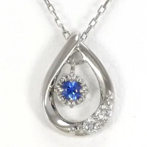 4℃ K10WG Sapphire Necklace