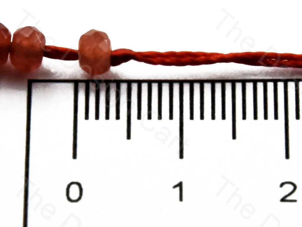4 mm Deep Maroon Rondelle Jade Quartz Stones