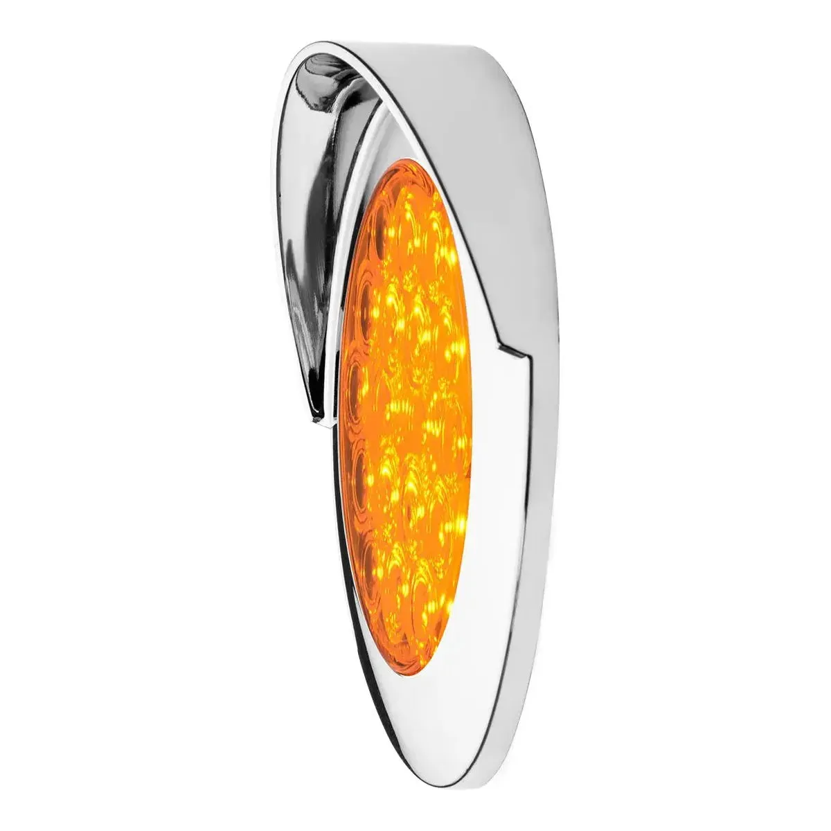 4" FLEET AMBER/CLEAR 18 LED SURFACE MT. W/VISOR BEZEL, 3 WIRES