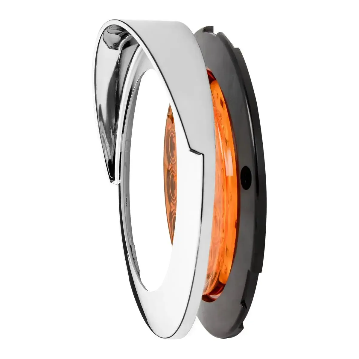 4" FLEET AMBER/CLEAR 18 LED SURFACE MT. W/VISOR BEZEL, 3 WIRES
