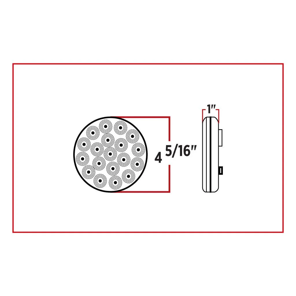 4" Mirror Amber Stop, Turn & Tail LED (12 Diodes)"