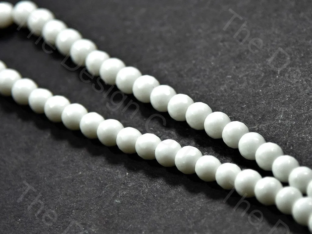 8 mm White Rondelle Jade Quartz Semi Precious Stone