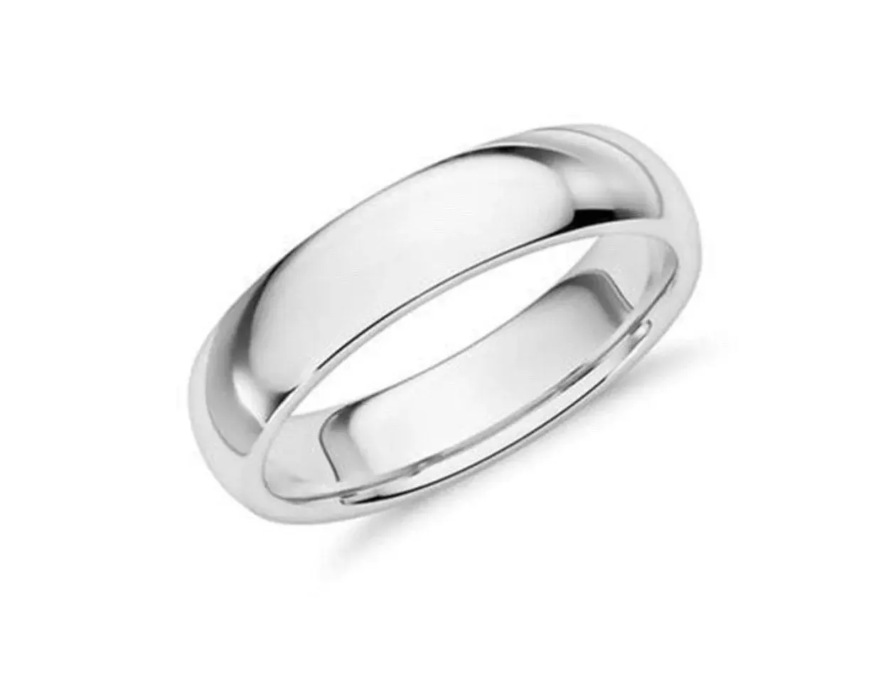 ADIRFINE 925 Sterling Silver 8MM Comfort Fit Wedding Band Ring