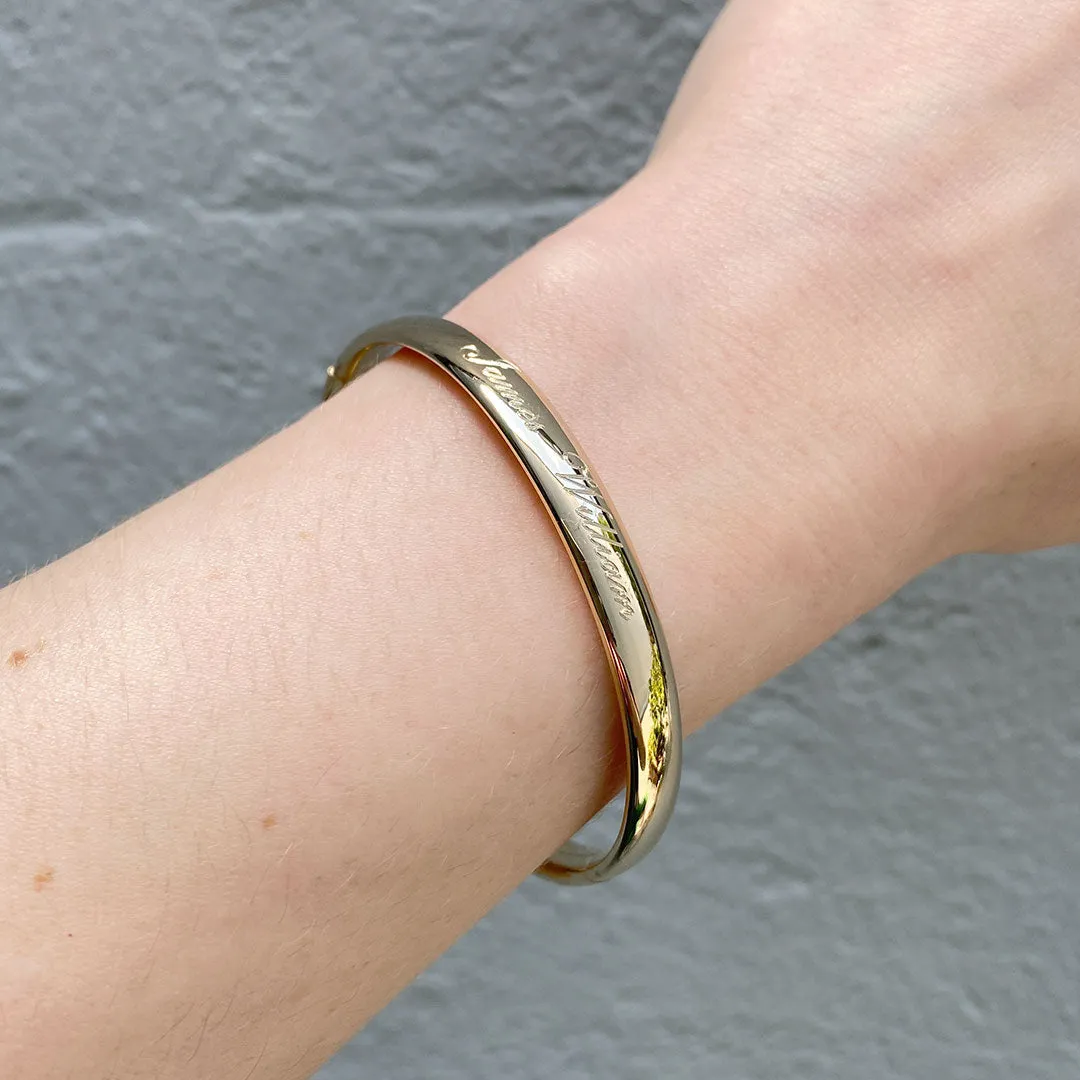 Adult 14K Gold Filled Plain 6mm Bangle