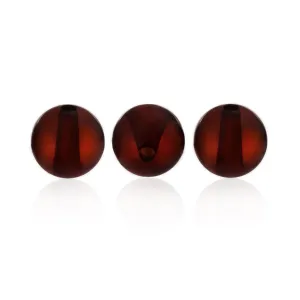 Amber Beads, Polished Round, Black
