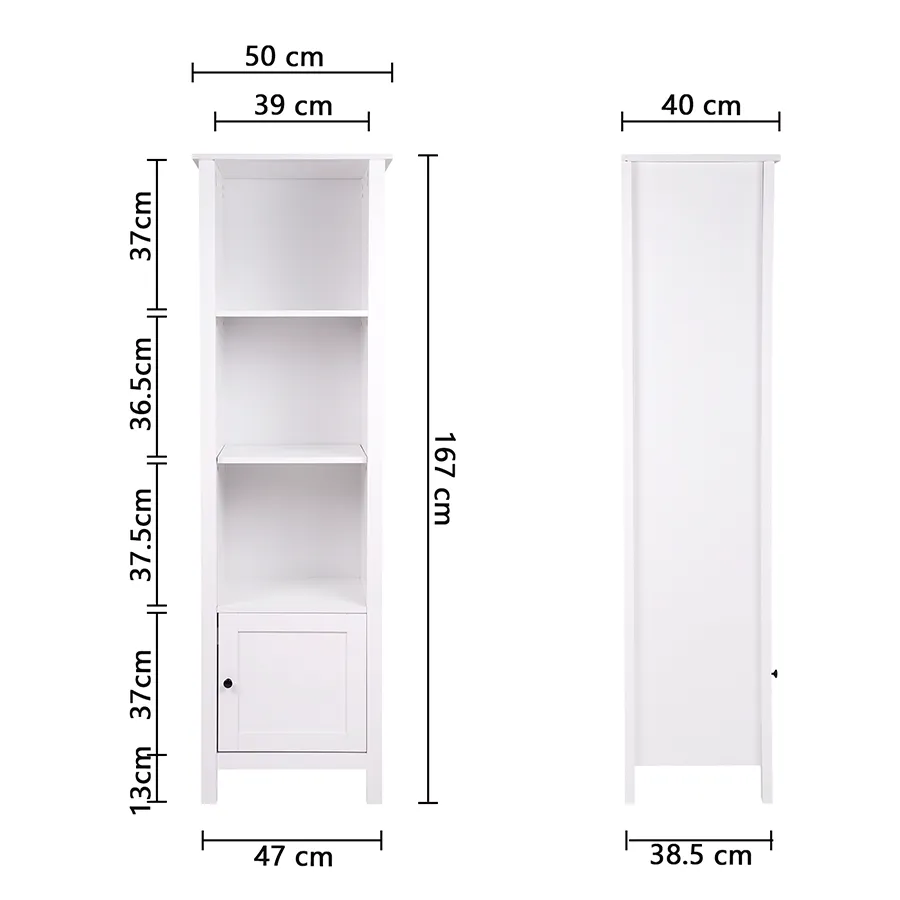 Amber Book Shelf with Door