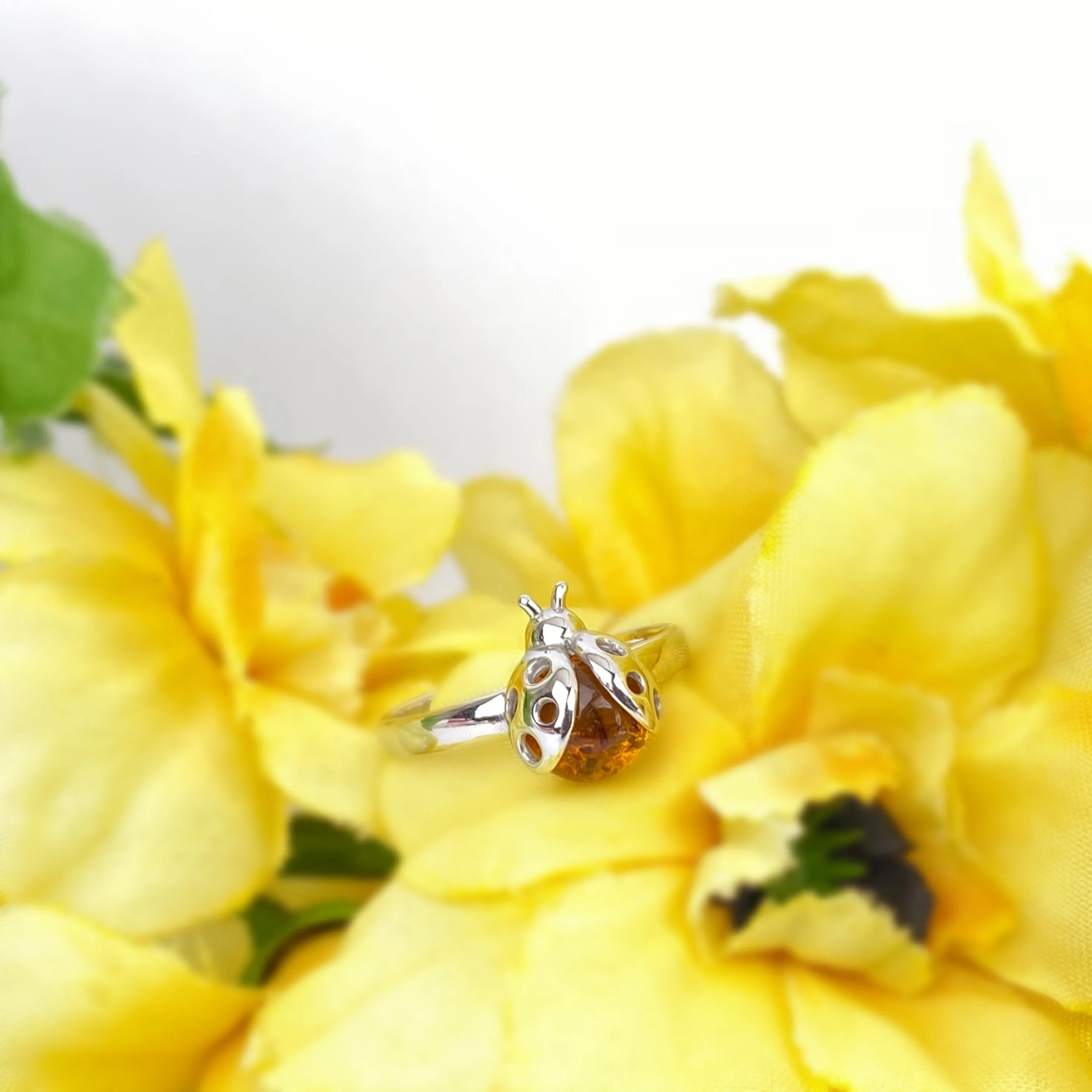 Amber Ladybird Ring - VR467
