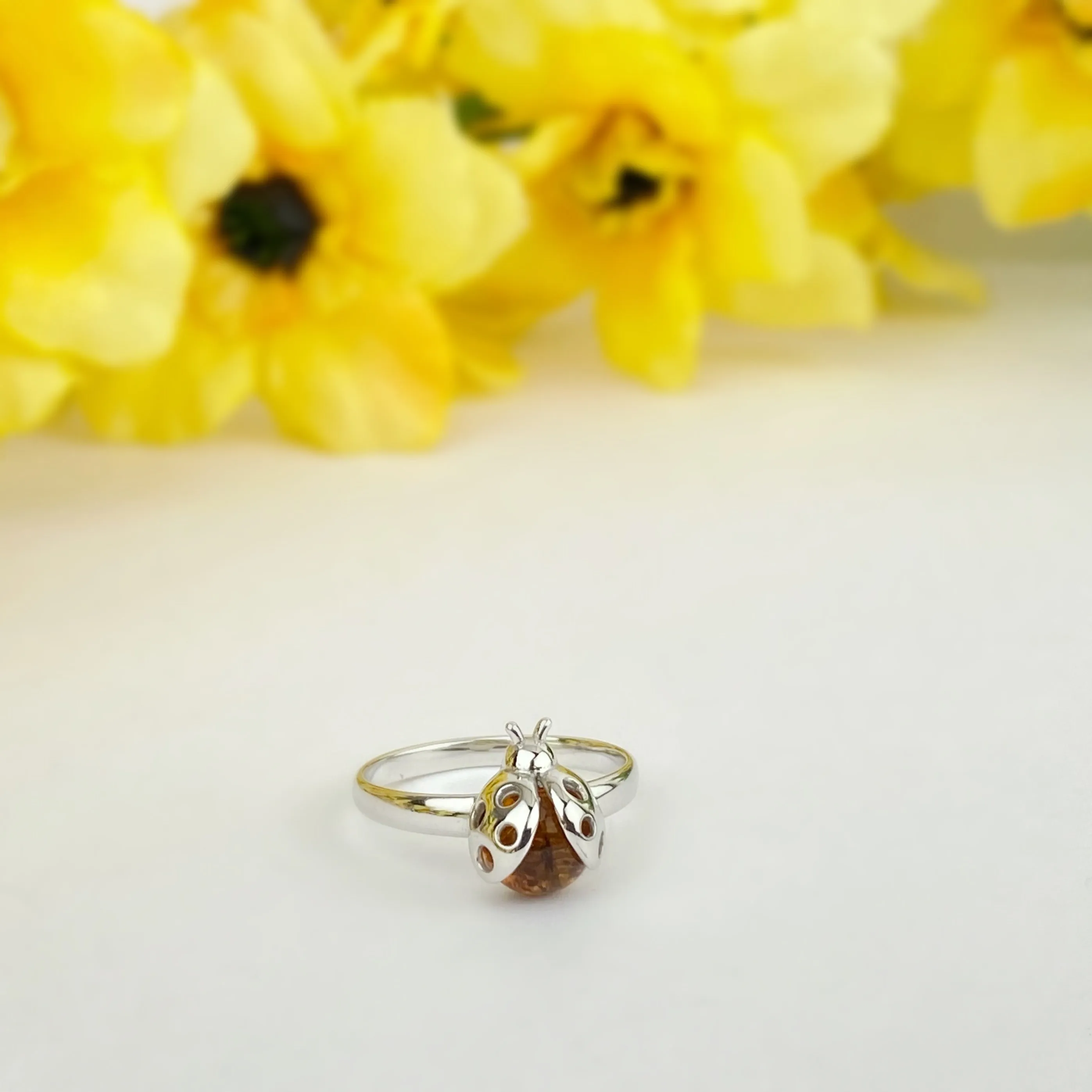 Amber Ladybird Ring - VR467