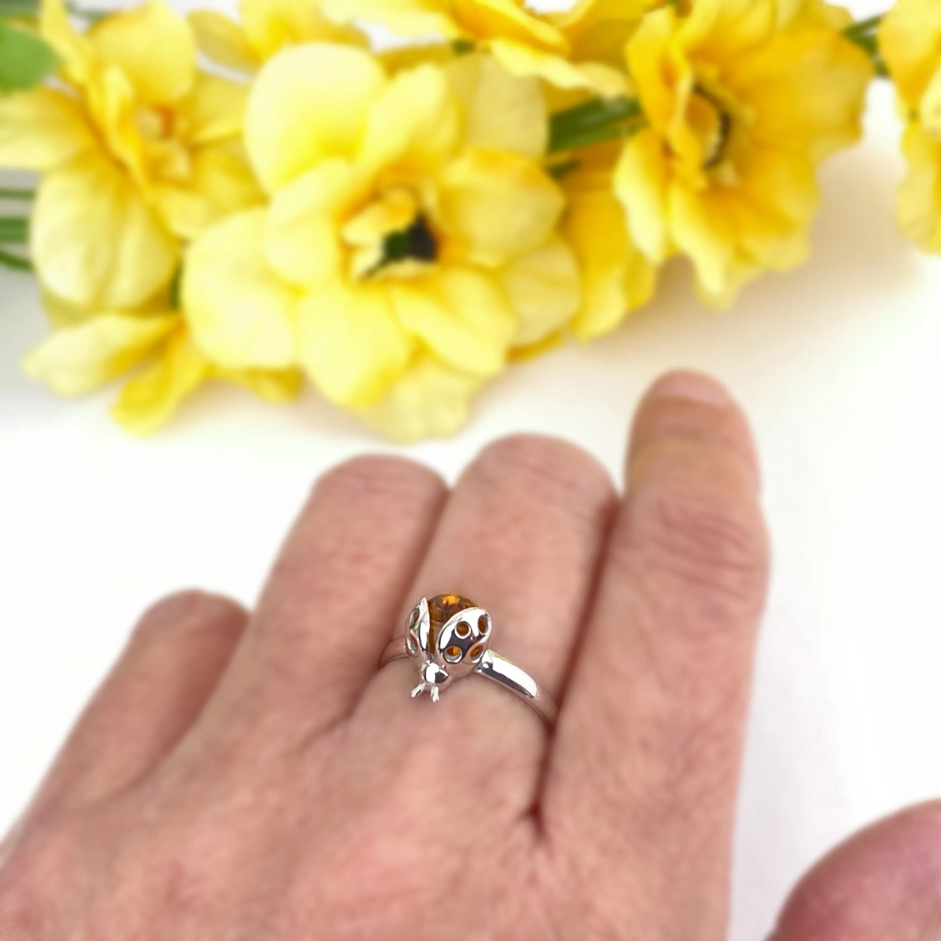 Amber Ladybird Ring - VR467