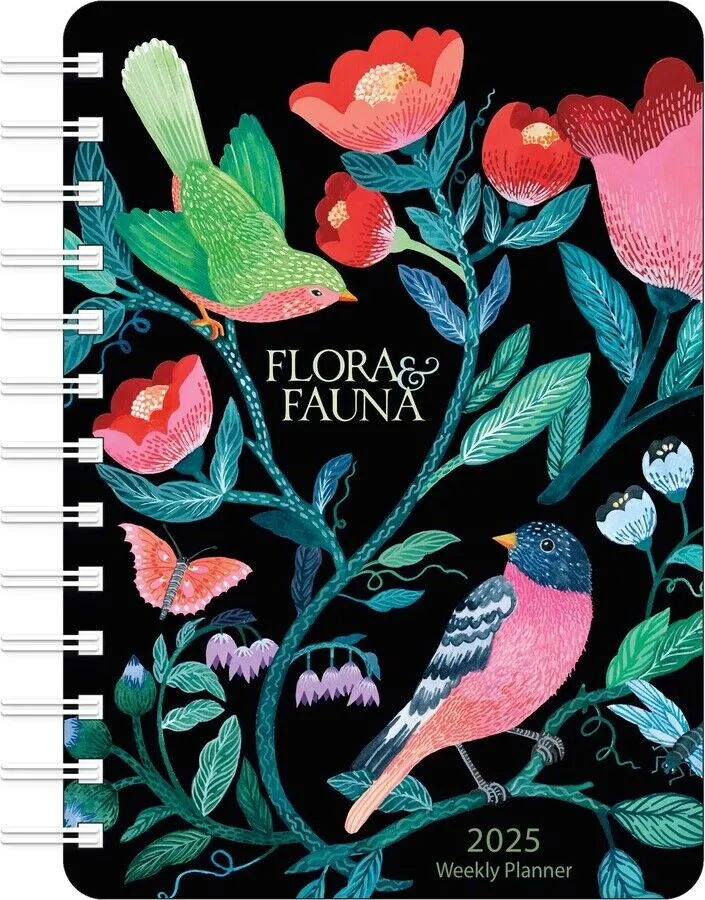 Amber Lotus Flora & Fauna by Malin Gyllensvaan 2025 Weekly Planner Calendar