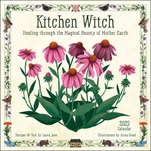 Amber Lotus Kitchen Witch 12x12 2025 Wall Calendar