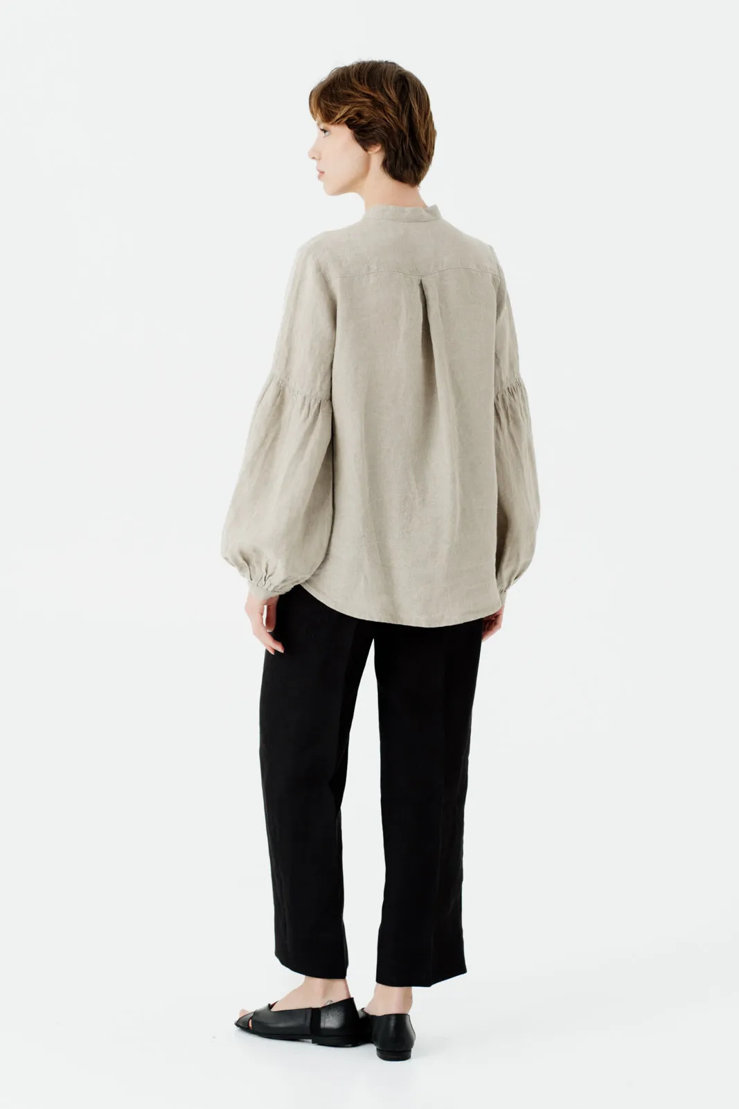 Amber Shirt, Long Sleeve, Natural Linen