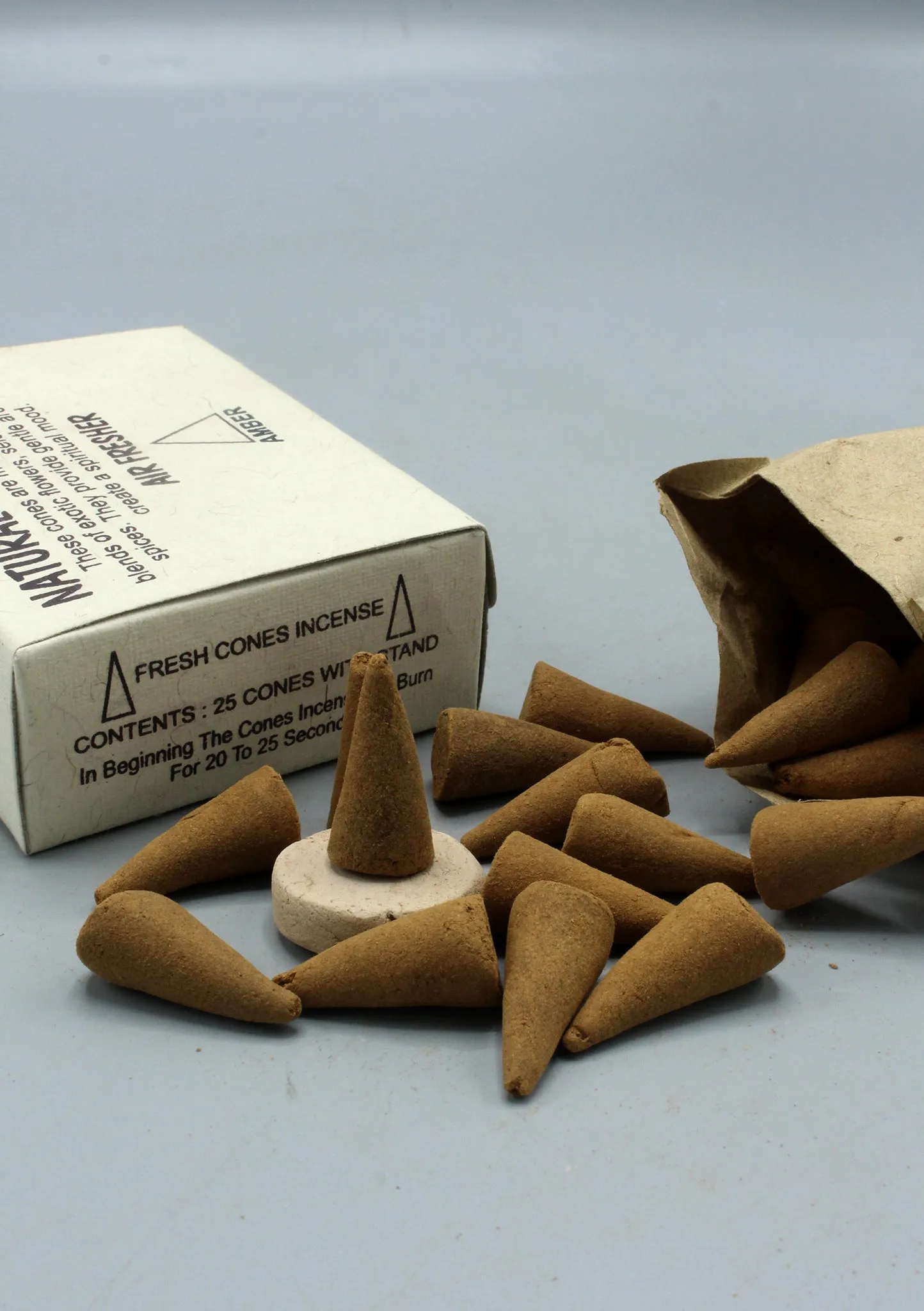 Amber Tibetan Natural Cone Incense