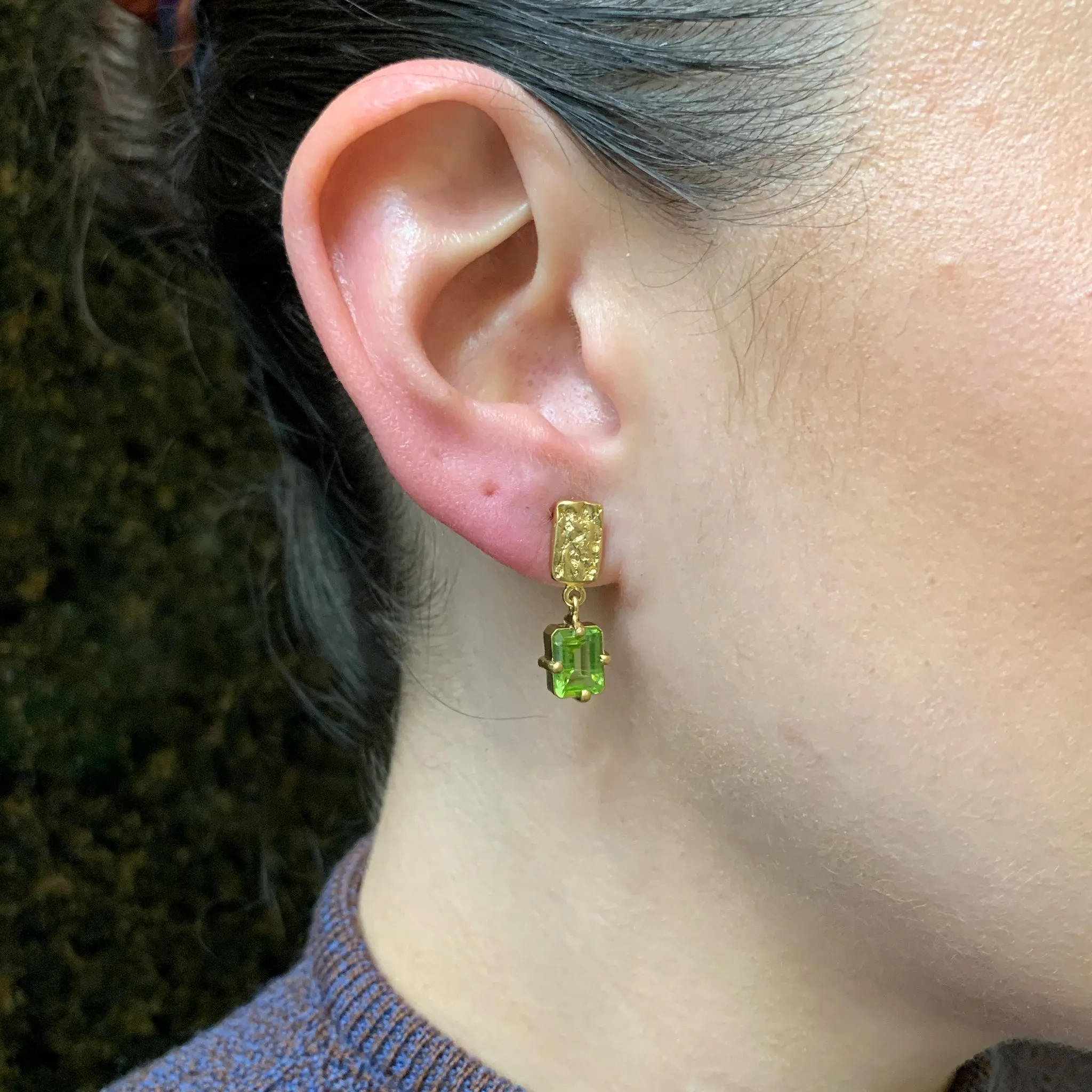 Amethyst Gorilla Skin Earrings