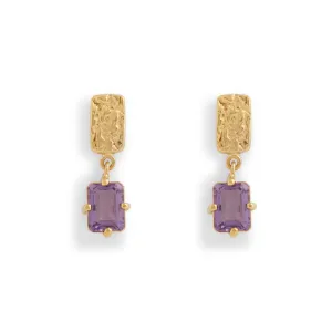 Amethyst Gorilla Skin Earrings