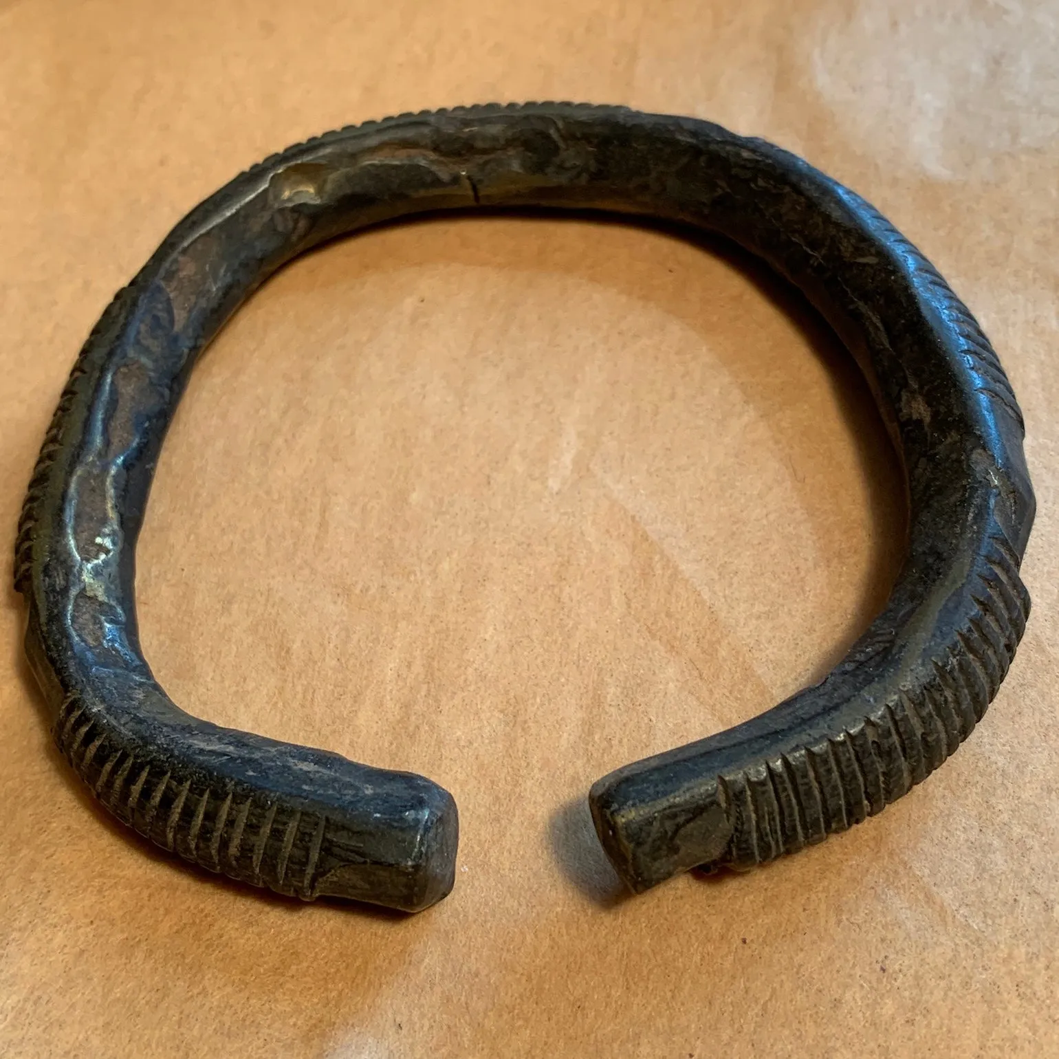 Antique Bronze Anklet, Nigeria