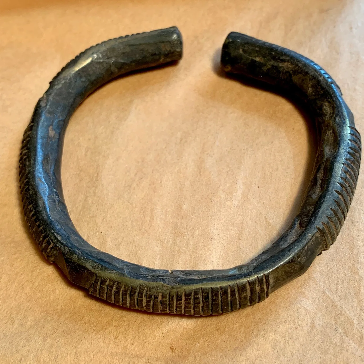 Antique Bronze Anklet, Nigeria