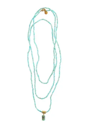 Aramis Beaded Layering Necklace - Peruvian Opal