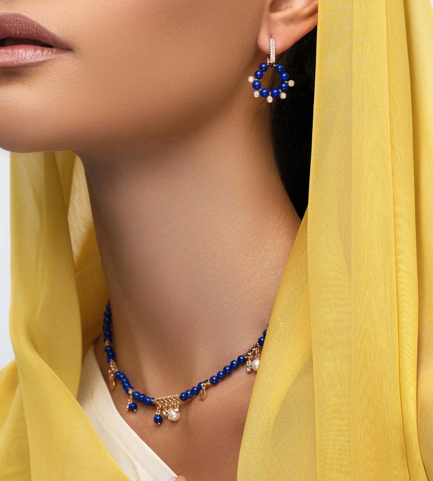 Aura lapis earrings