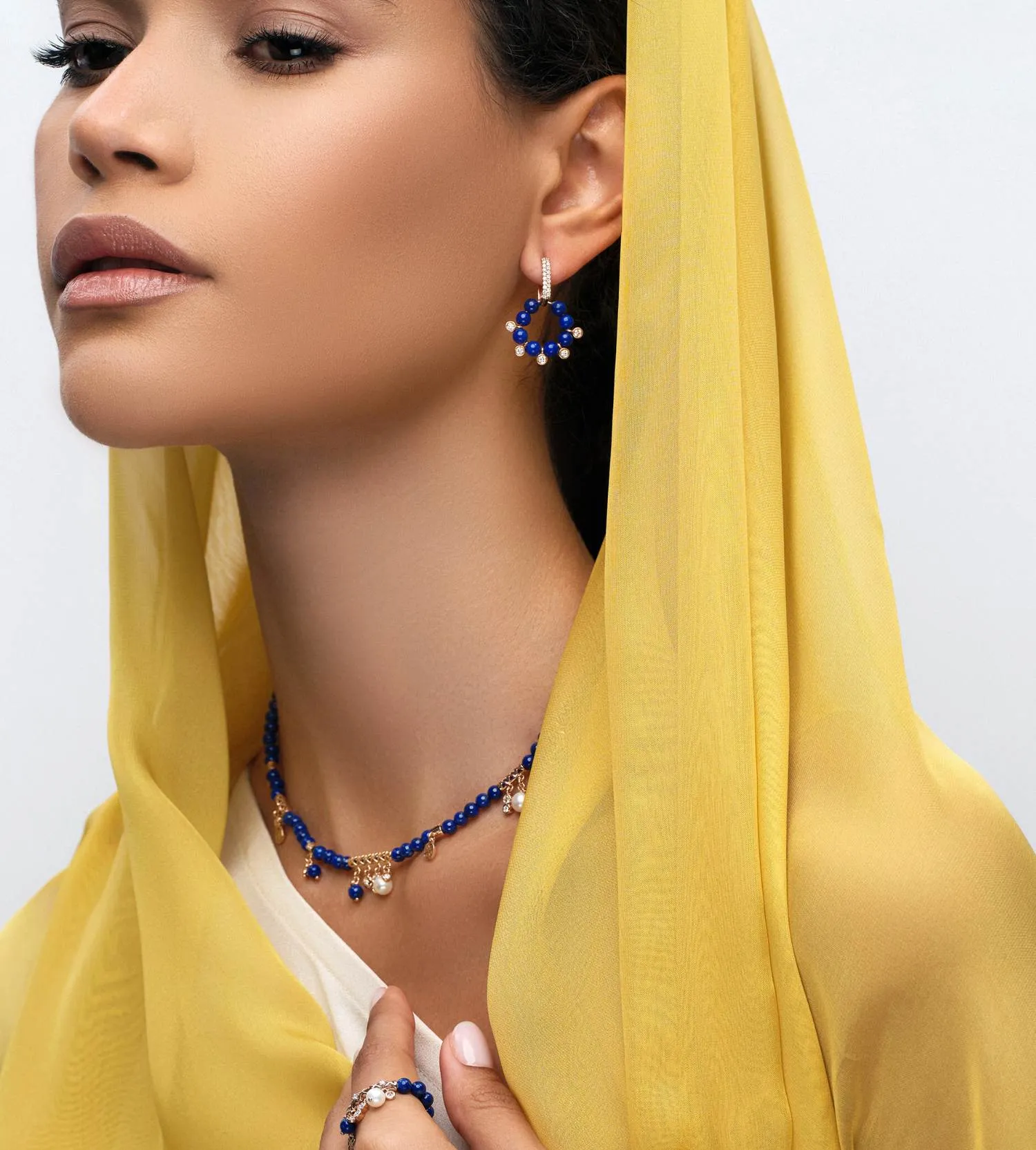Aura lapis earrings