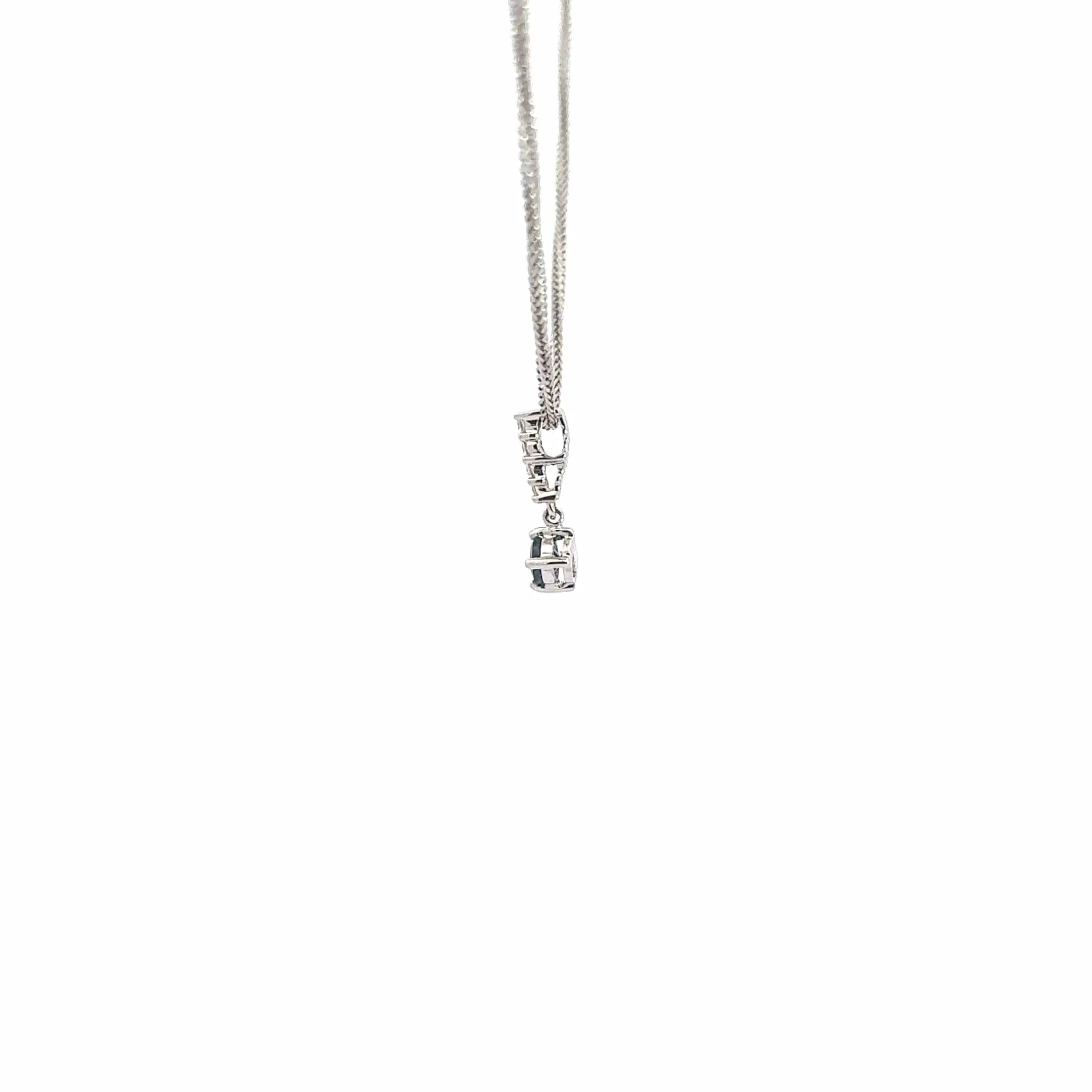 Baikalla™ Classic 14k White Gold Sapphire Pendant Necklace