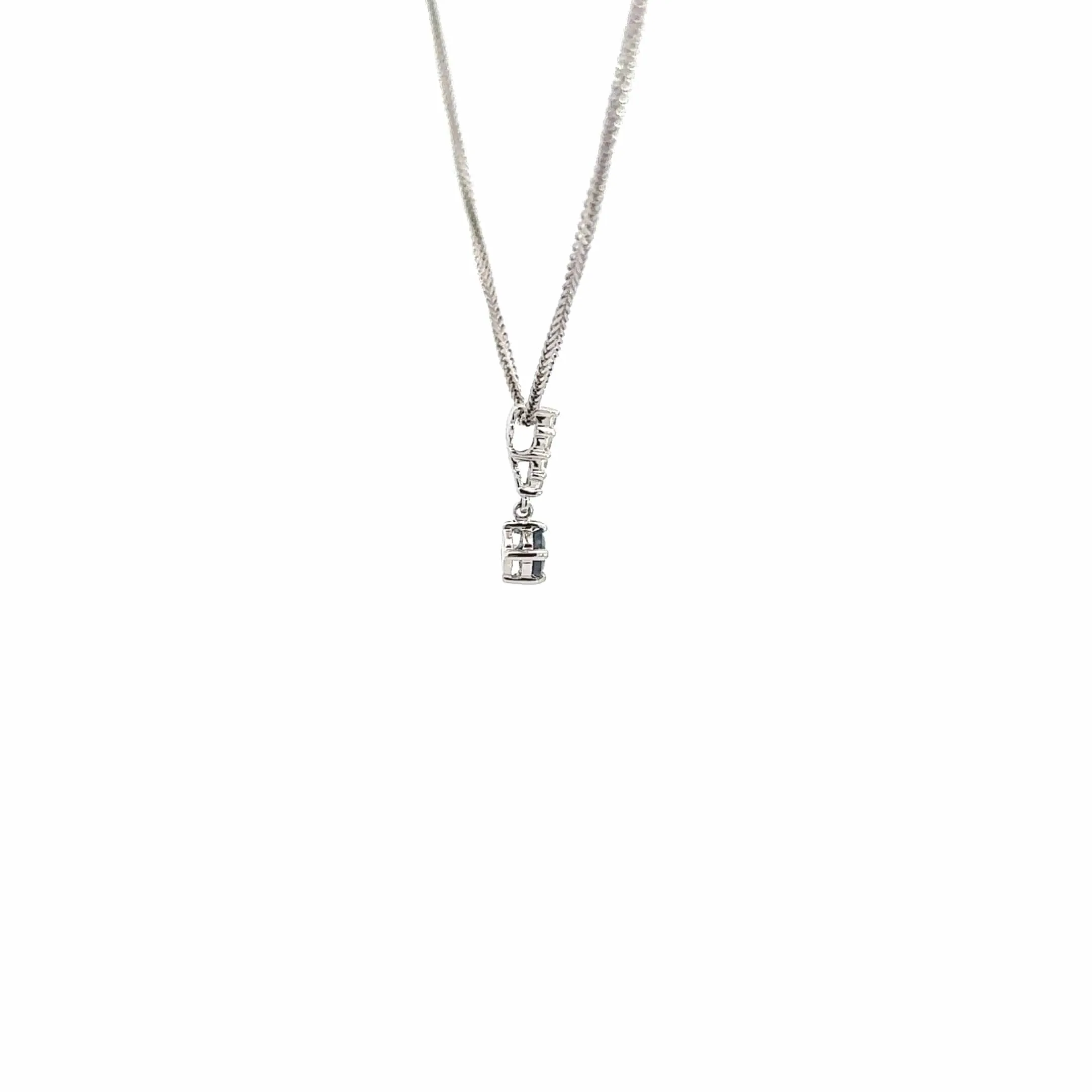 Baikalla™ Classic 14k White Gold Sapphire Pendant Necklace