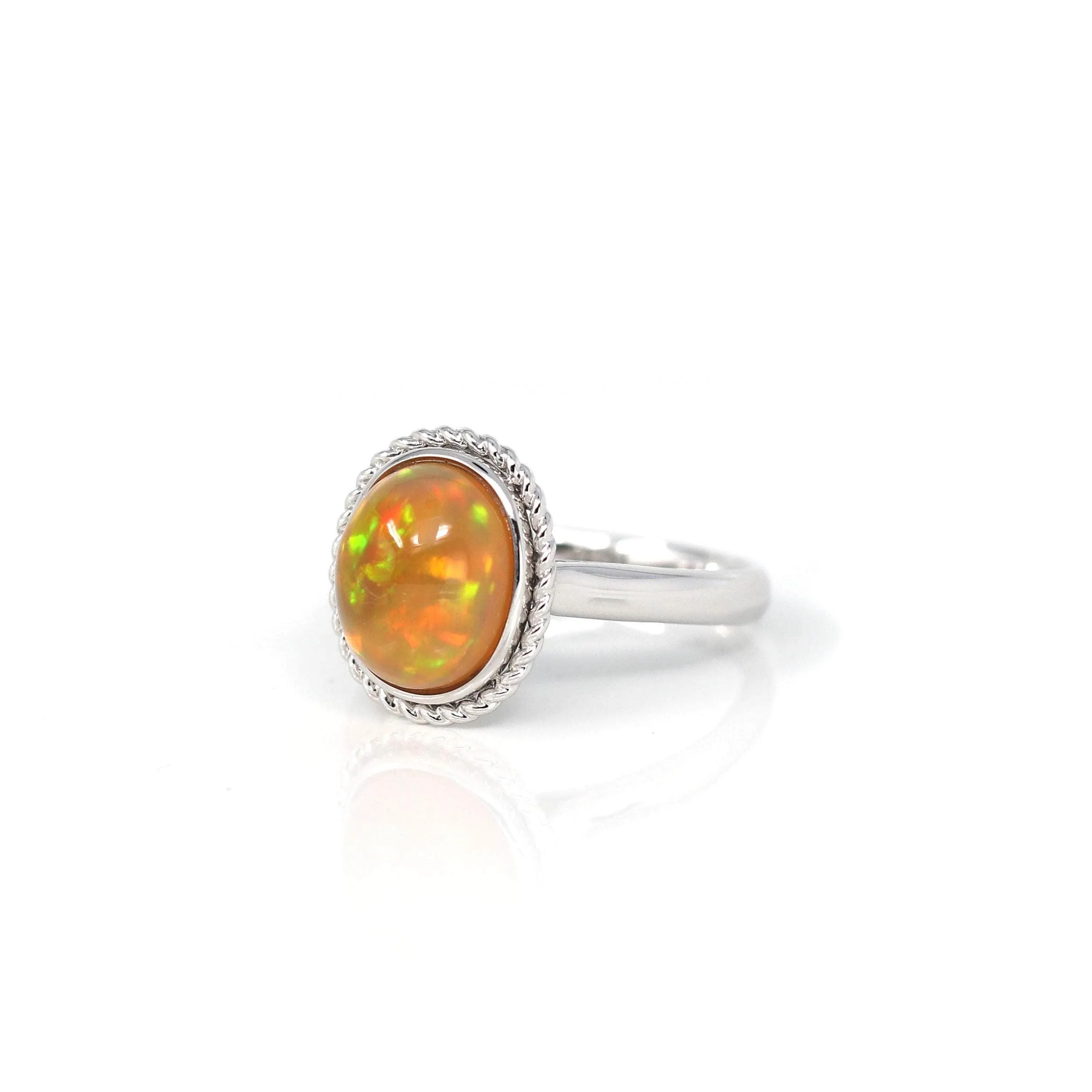 Baikalla™ "Charlotte" 18K Gold Ethiopian Opal Rope Ring