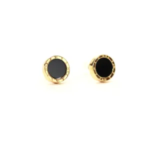 Baikalla™ Sterling Silver Real Black Nephrite Jade Classic Stud Earrings
