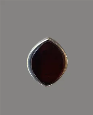 Baltic Cherry Amber Pendant In Sterling Silver