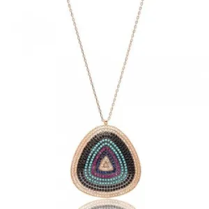 BELLAGIO EVIL EYE ROSE GOLD NECKLACE