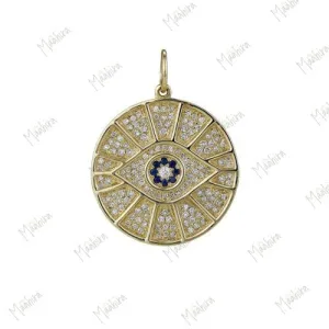 Blue Sapphire Eye Pendant