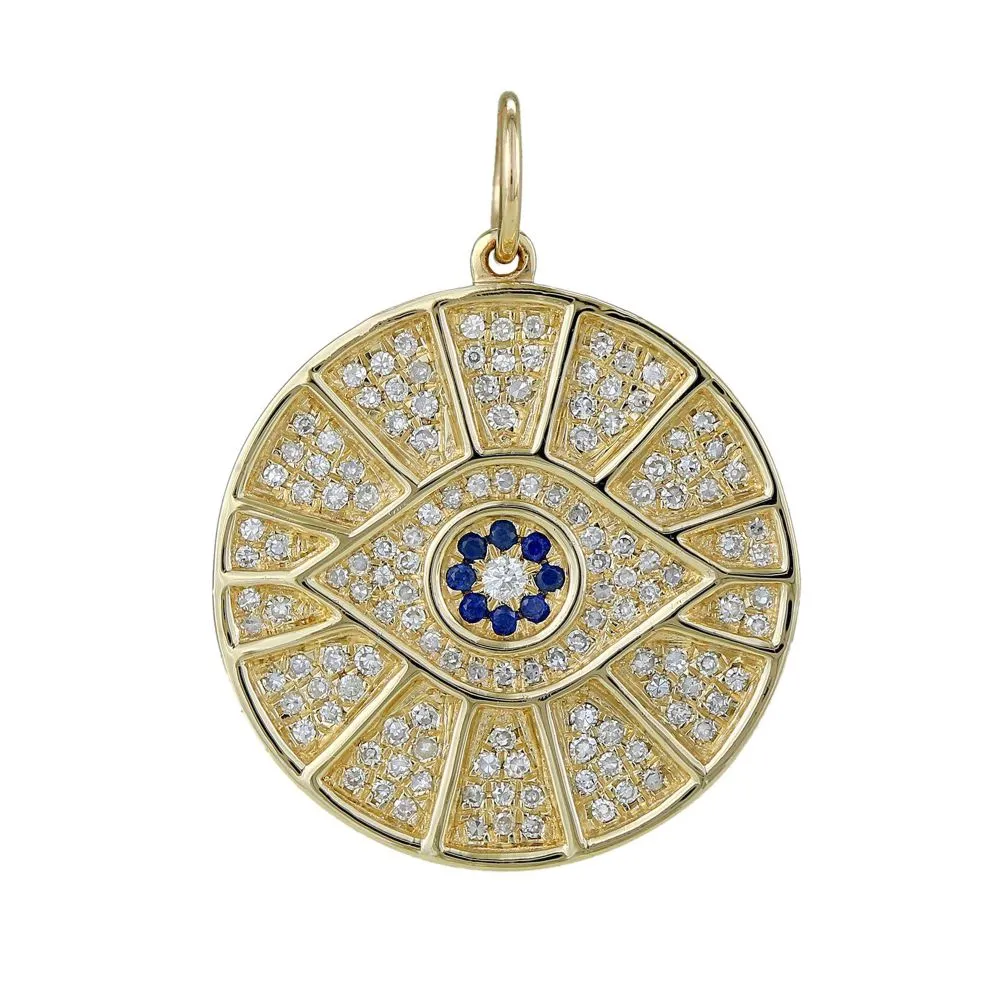 Blue Sapphire Eye Pendant